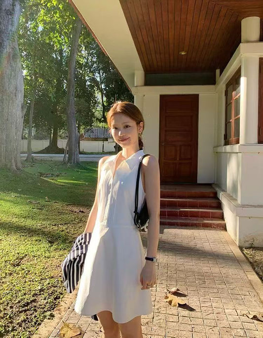 White Preppy Mini Dress product photo 1