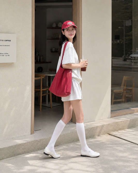 Tennis Club Off-Shoulder Sweat Set