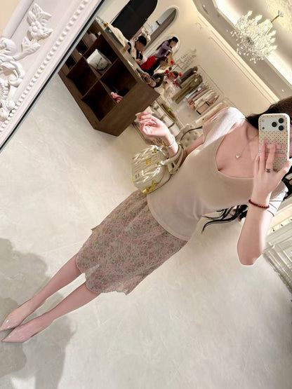 Beige Two Piece Dress Set product photo 1