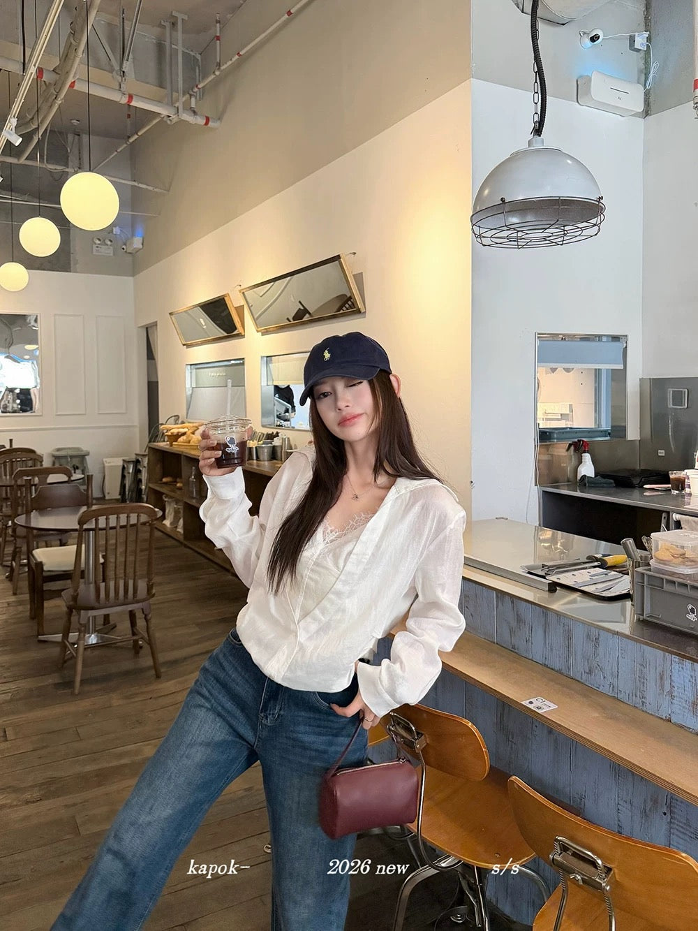 White Tulle Two Piece Long Sleeve Top Set product photo 1