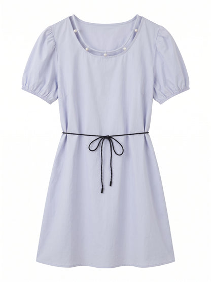 Purple Solid Mini Dress product photo 1