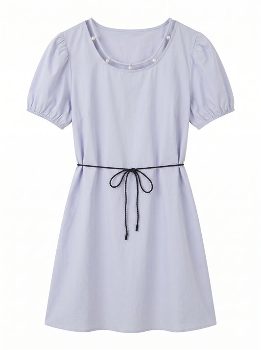 Purple Solid Mini Dress product photo 1