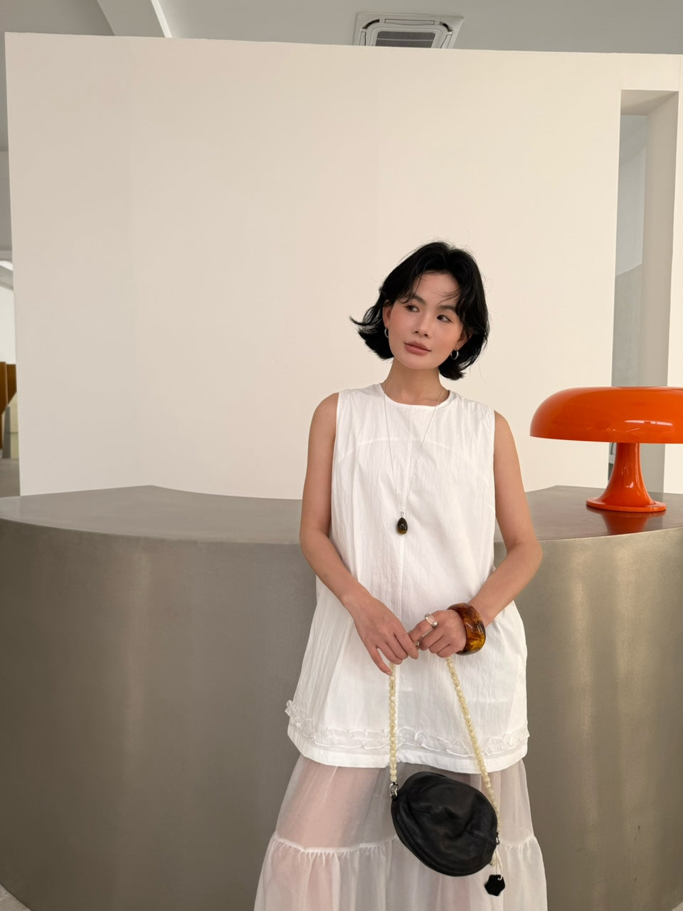 White Sleeveless Mini Dress product photo 1