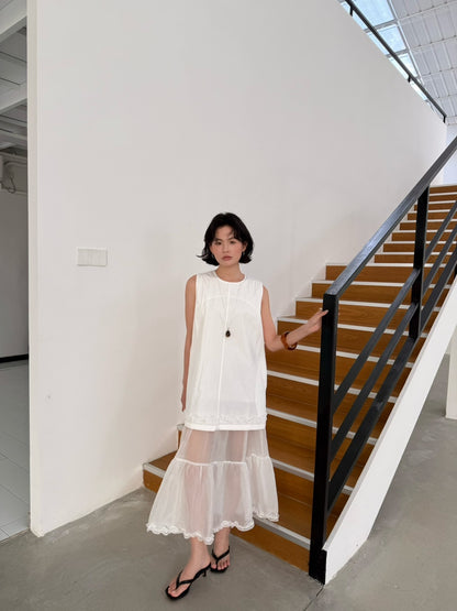 White Sleeveless Mini Dress product photo 2