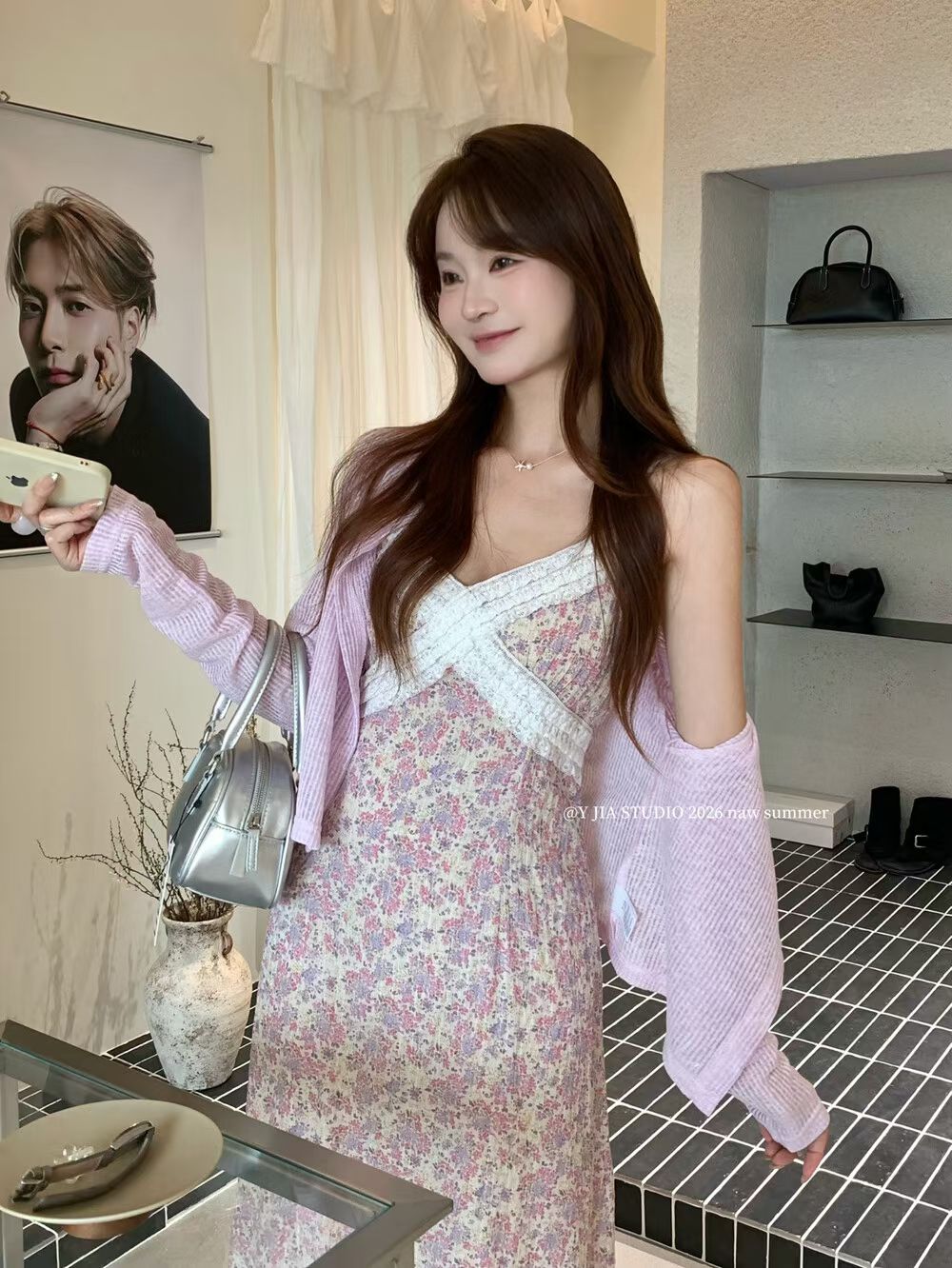 Pink Two Piece Mini Dress Set product photo 2