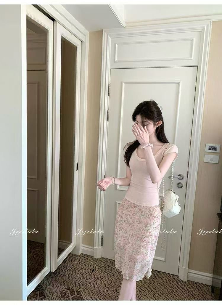 Beige Two Piece Dress Set product photo 2