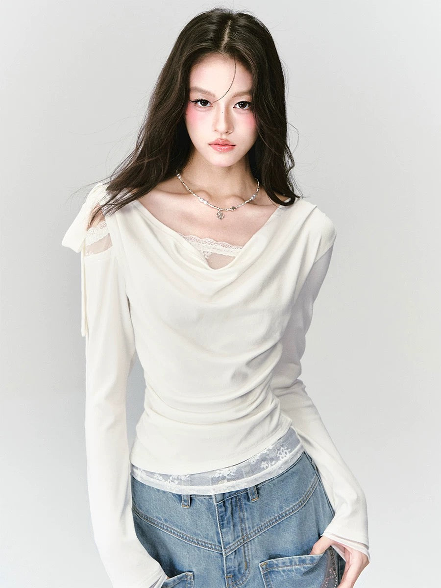 Bow Detail Long Sleeve Top product photo 2