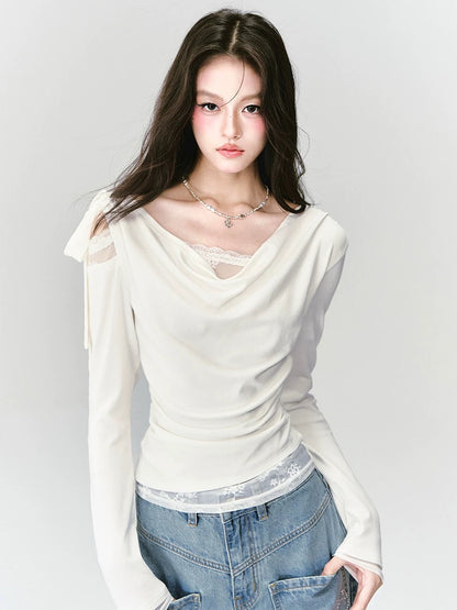 Bow Detail Long Sleeve Top product photo 2