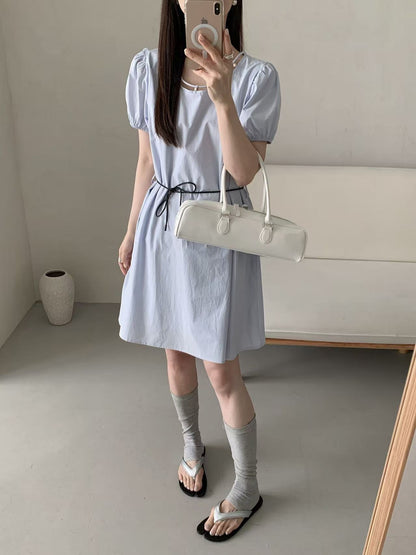 Purple Solid Mini Dress product photo 2