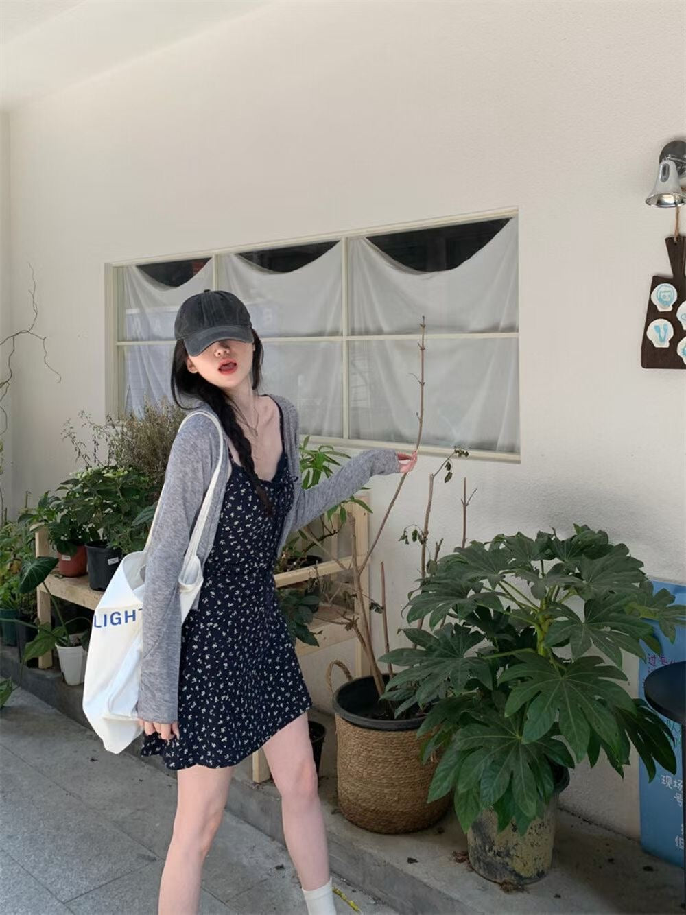 Gray and Navy Two Piece Dress Set product photo 3