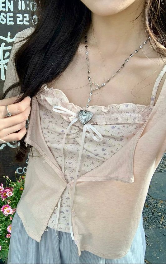 Pink Small Floral Long Sleeve Top product photo 4