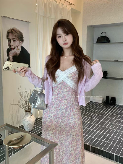 Pink Two Piece Mini Dress Set product photo 4
