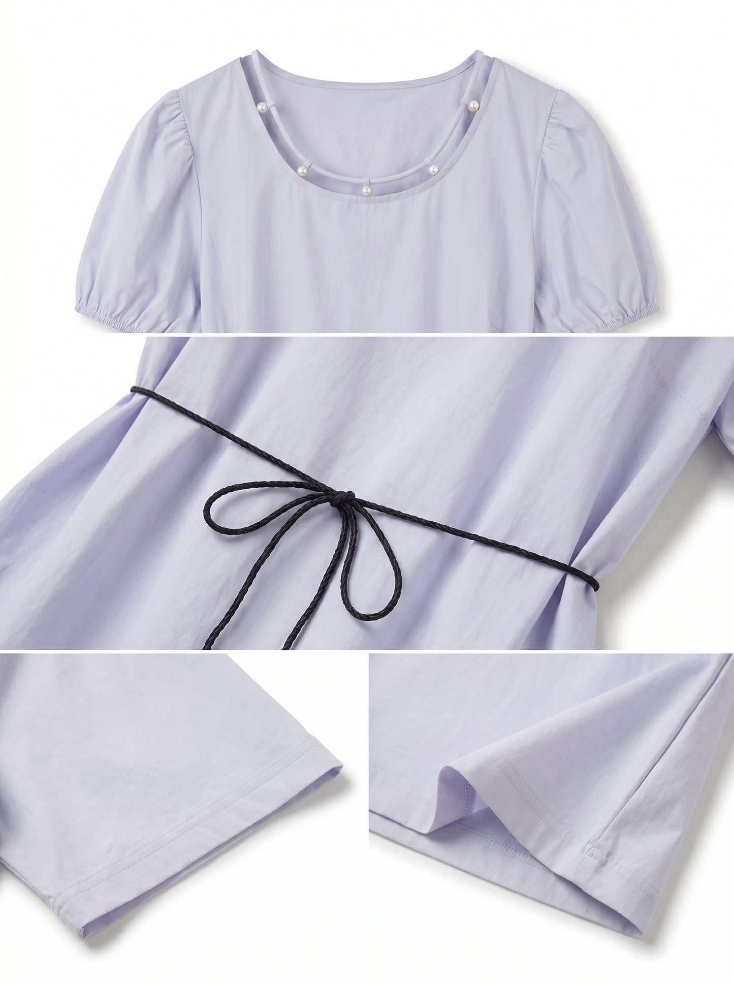 Purple Solid Mini Dress product photo 5