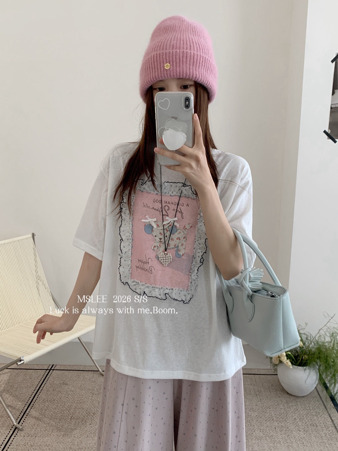 White and Blue Two Color Short Sleeve Top product photo 5