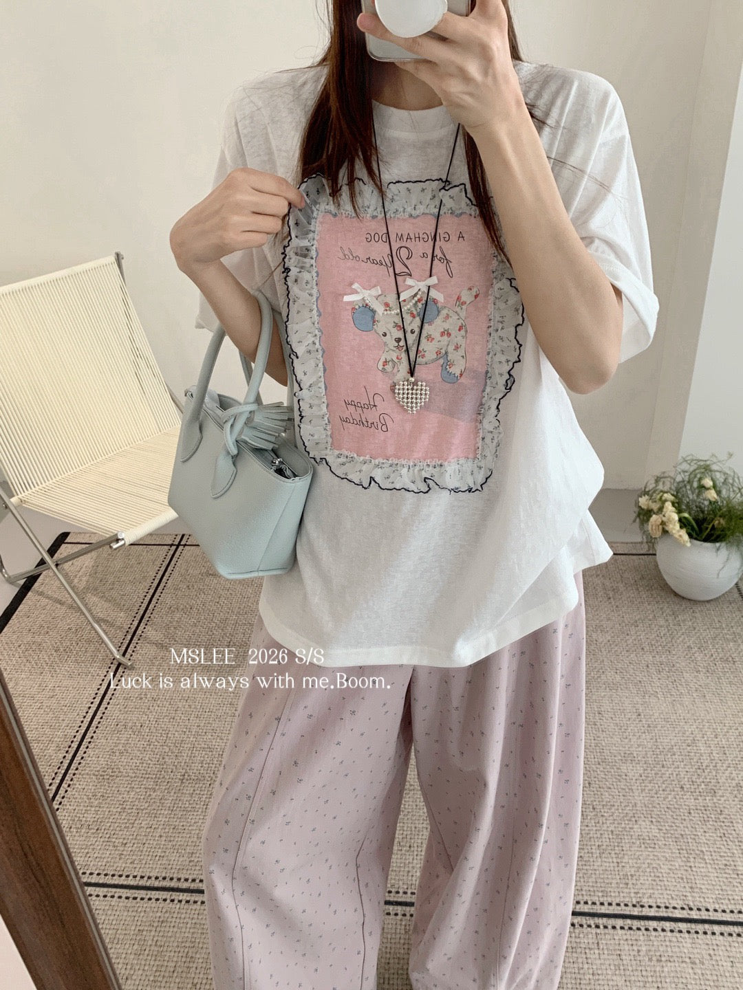 White and Blue Two Color Short Sleeve Top product photo 7