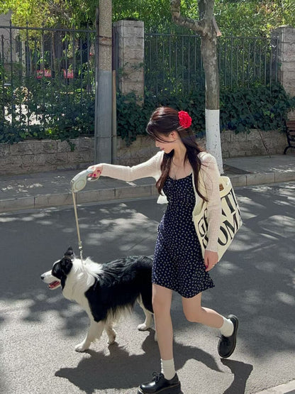 White and Navy Two Piece Dress Set product photo 7