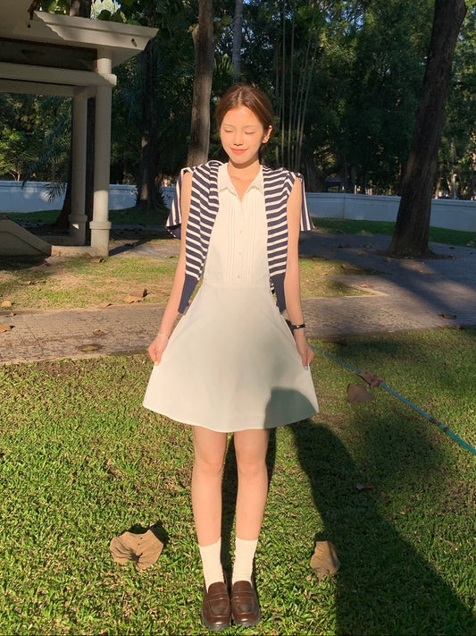 White Preppy Mini Dress product photo 7