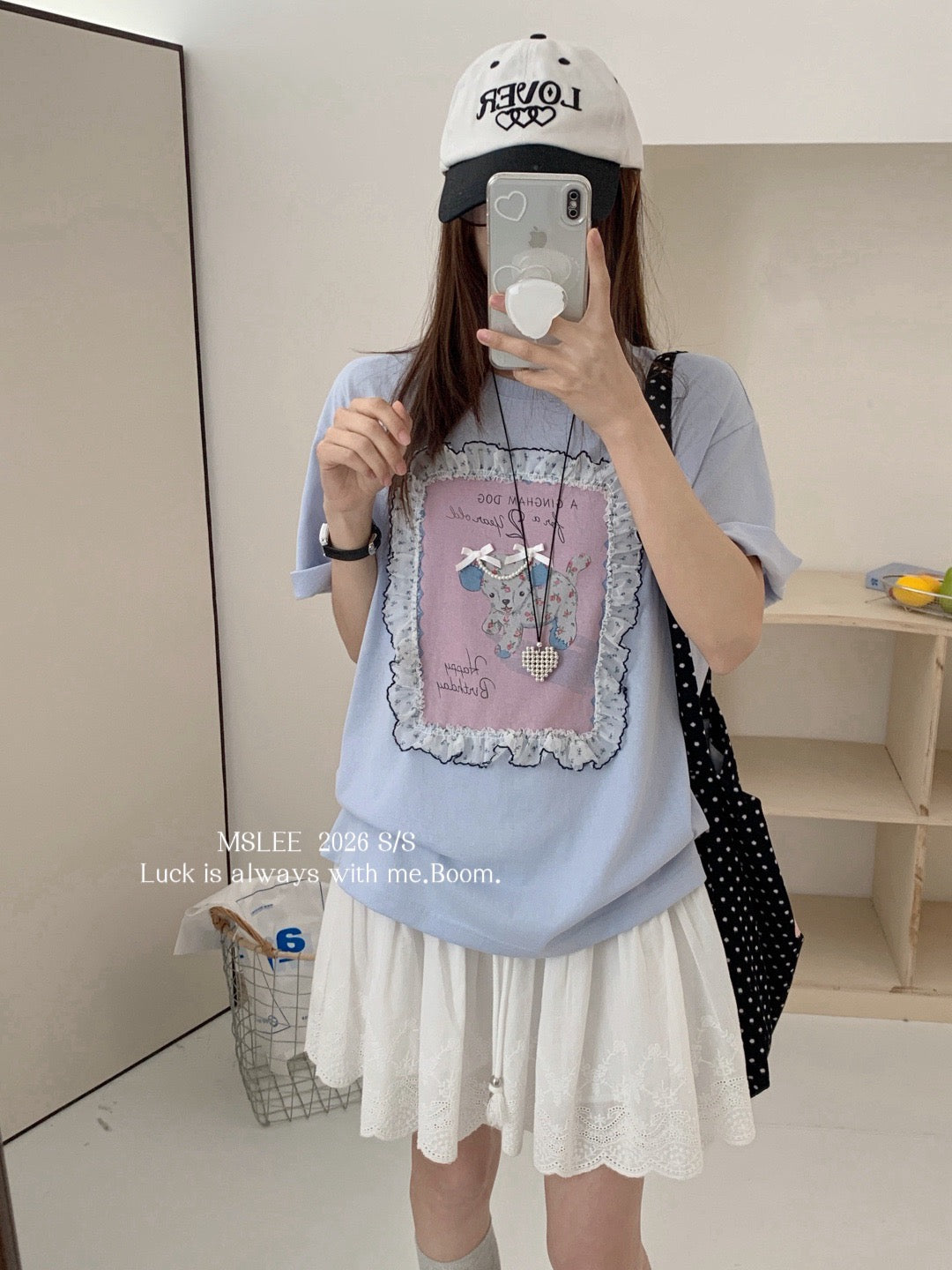 White and Blue Two Color Short Sleeve Top product photo 8