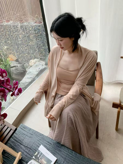Brown Ladylike Three Piece Dress Set product photo 8