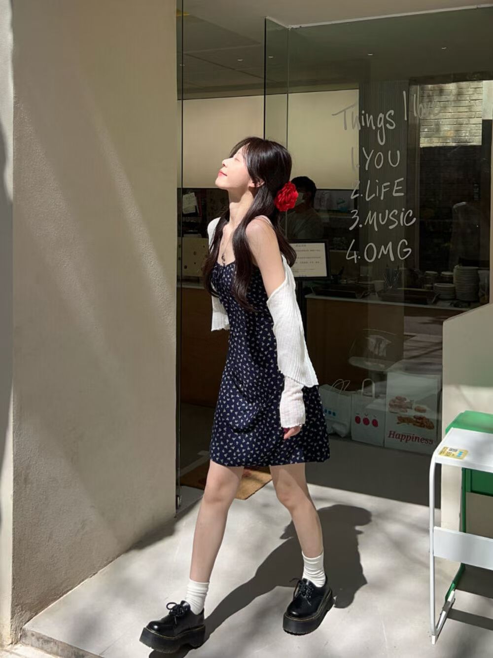 White and Navy Two Piece Dress Set product photo 8