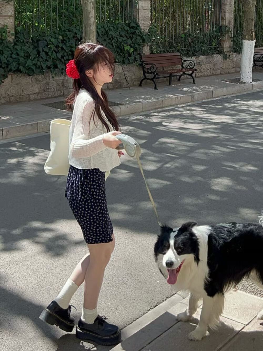 White and Navy Two Piece Dress Set product photo 9