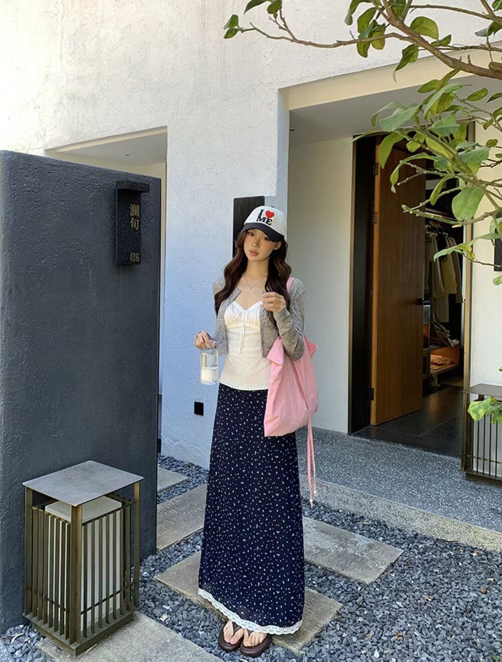 Gray and Navy Three Piece Dress Set product photo 9