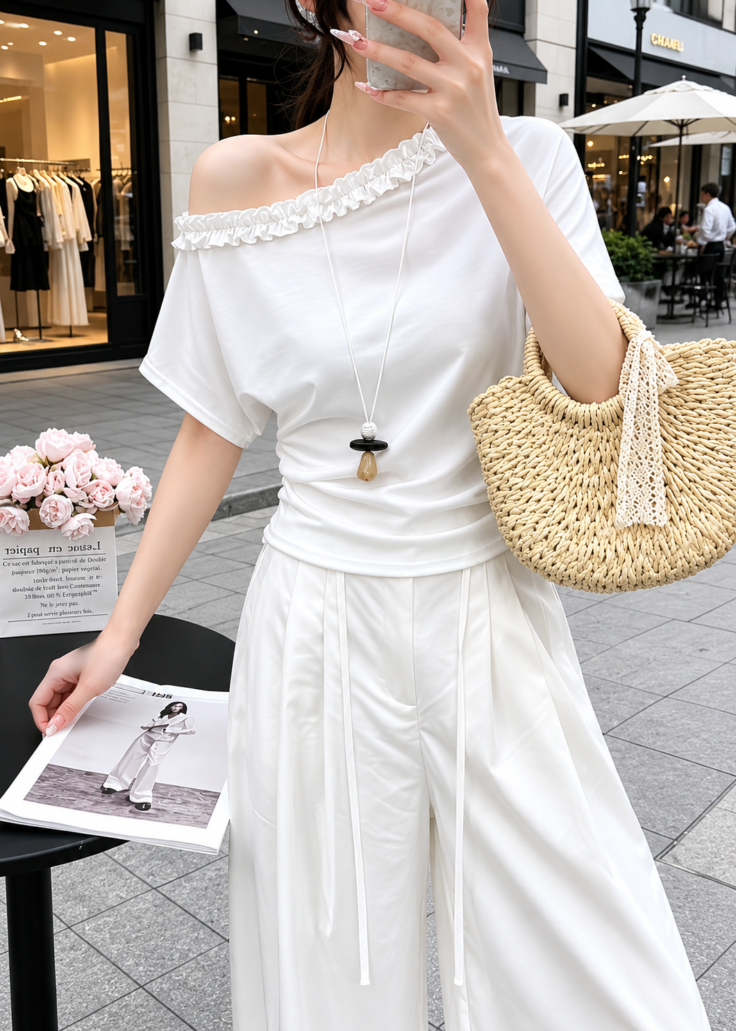 Seoul Breeze Off-Shoulder Top