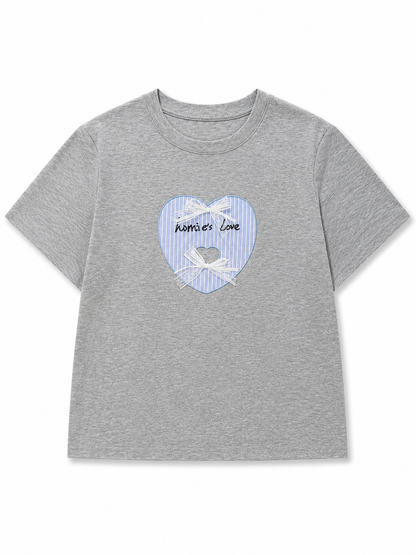 Korean Sweetheart Ribbon Baby Tee