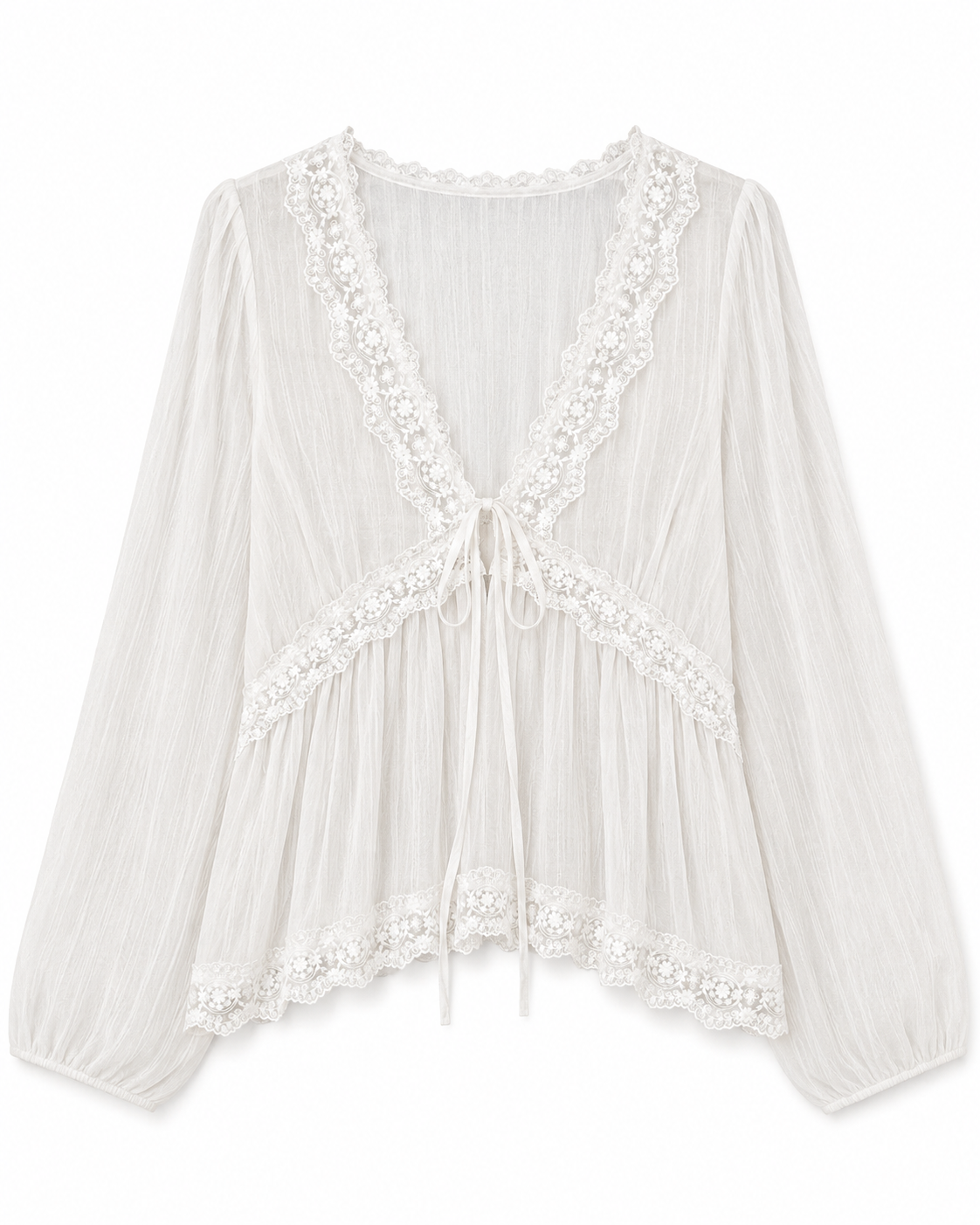 Romantic Muse V-Neck Lantern Sleeve Blouse