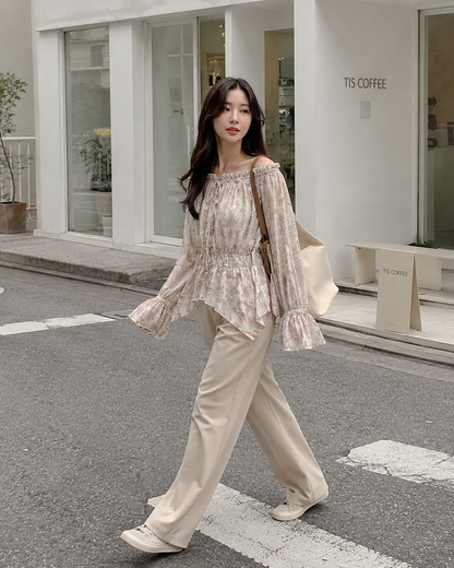 Paisley Breeze Off-Shoulder Blouse