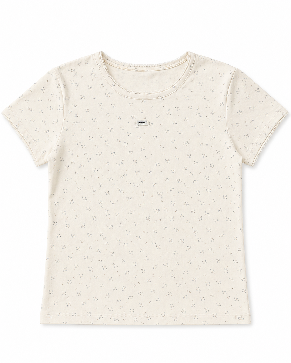 Korean Tiny Floral Short Sleeve Tee