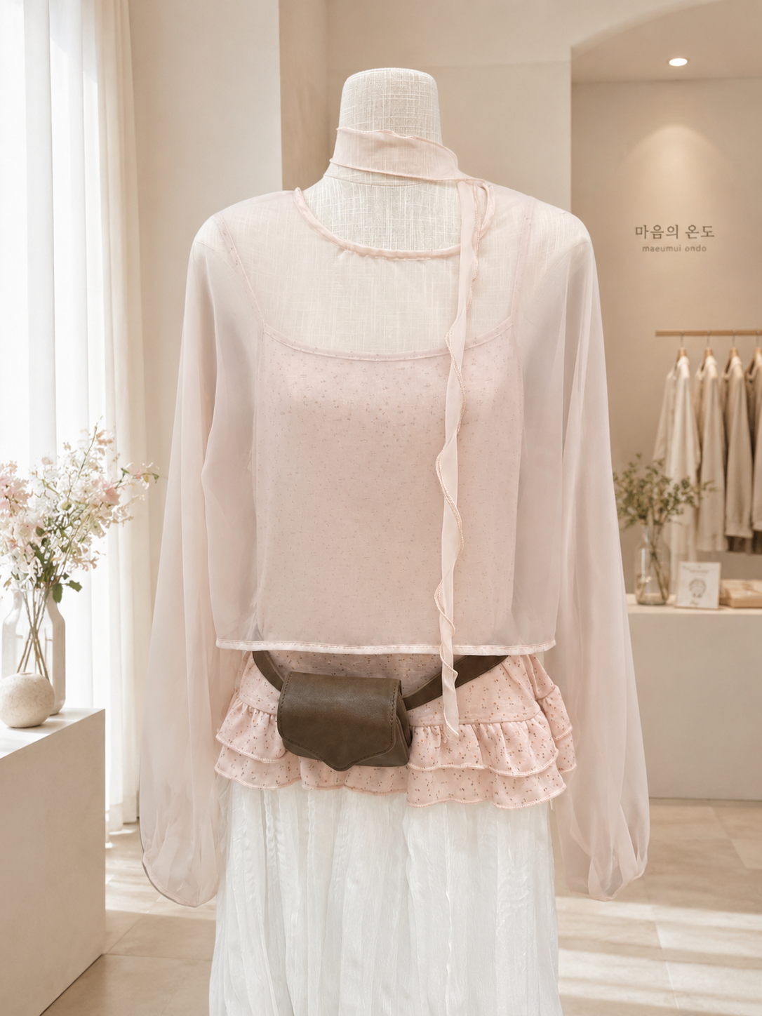 Soft Bloom Sheer Layered Blouse