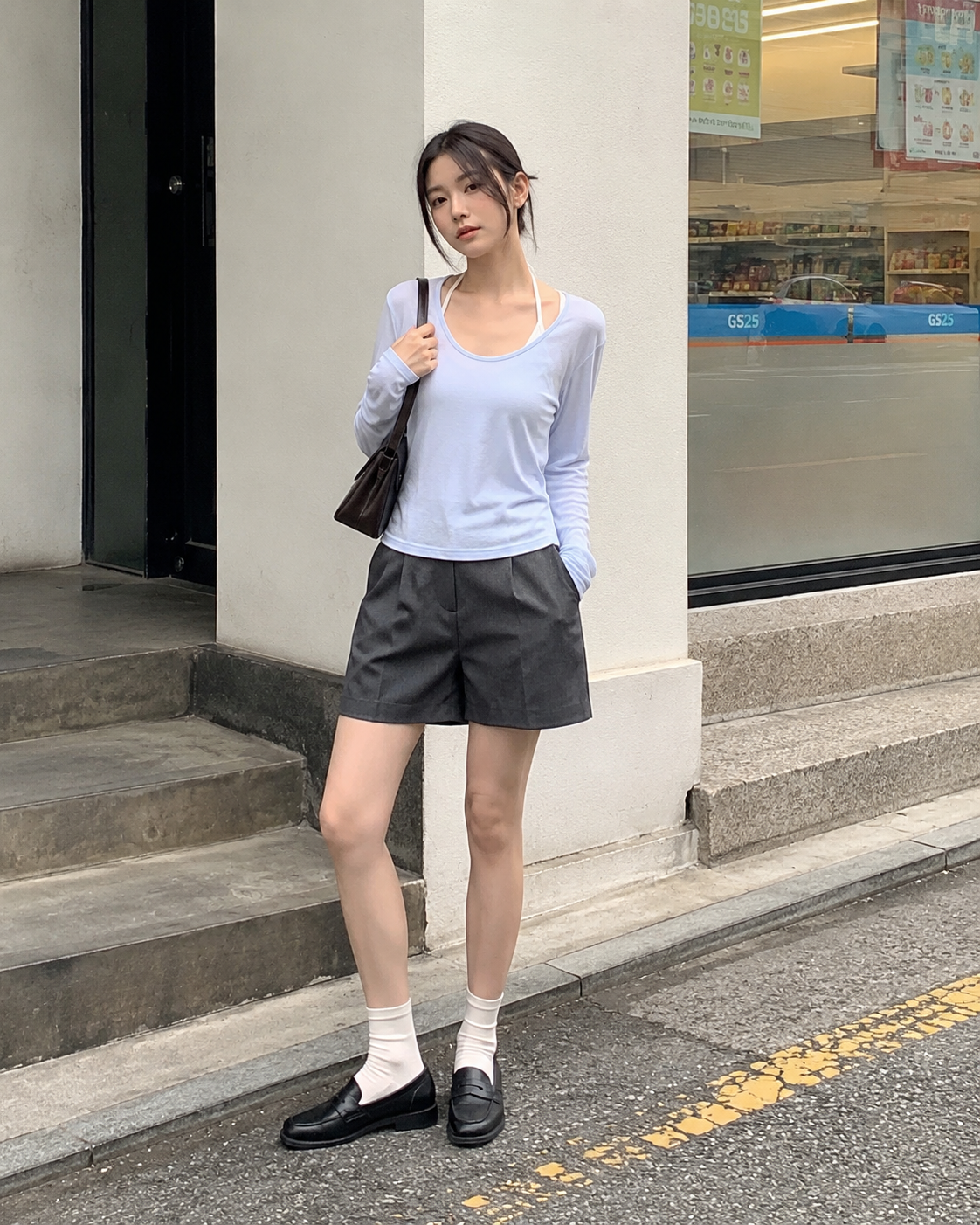 Blue Two Piece Long Sleeve Top Set