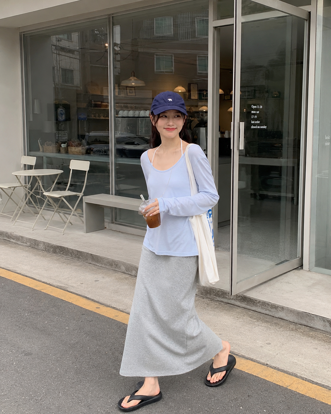 Blue Two Piece Long Sleeve Top Set