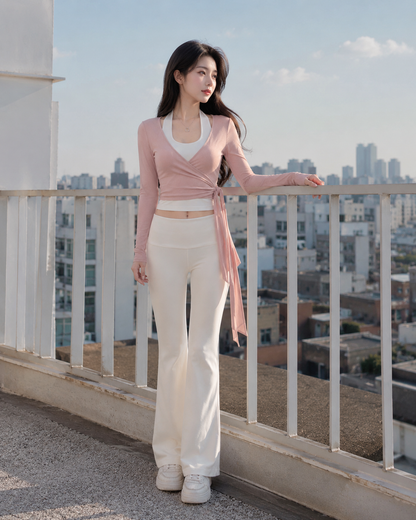 Blush Ballet Wrap Lounge Set