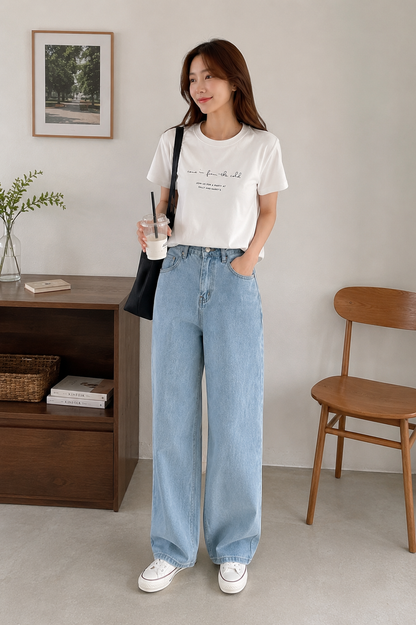 Korean Casual Short Sleeve Tee