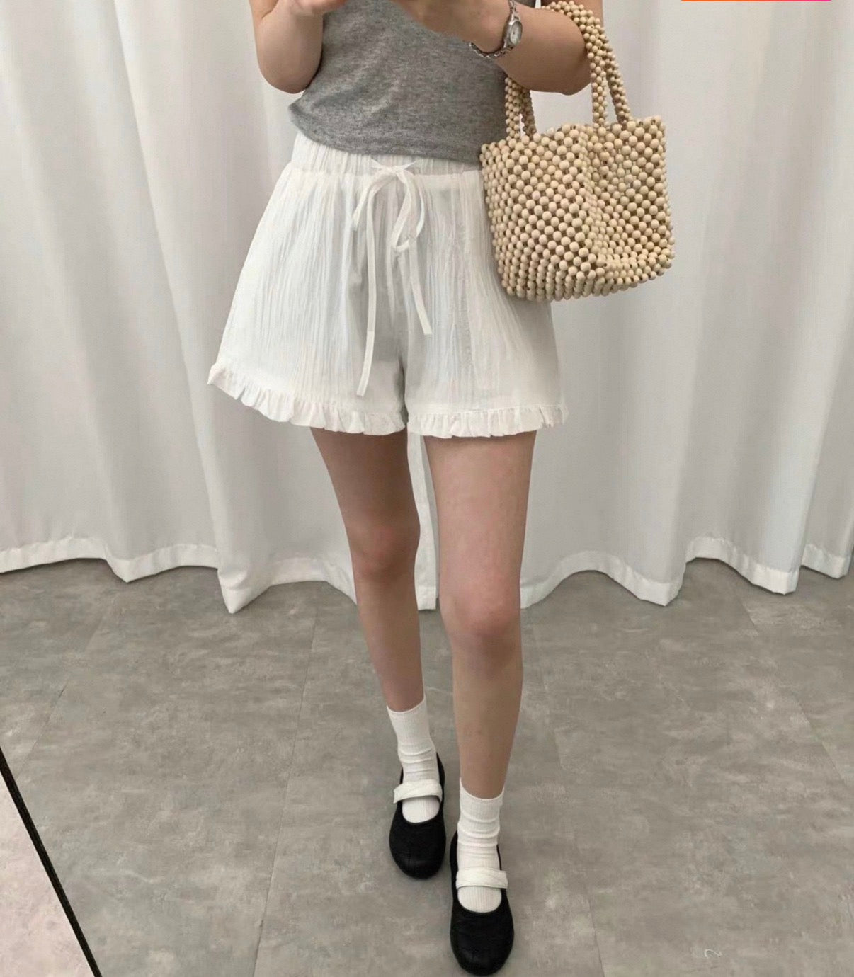 Soft Ruffle Hem Summer Shorts