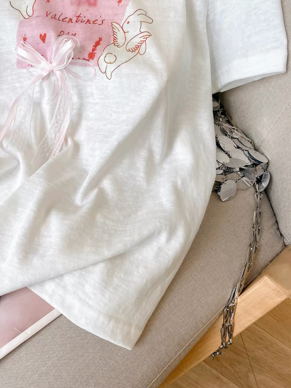 Sweet Ribbon Print T-Shirt