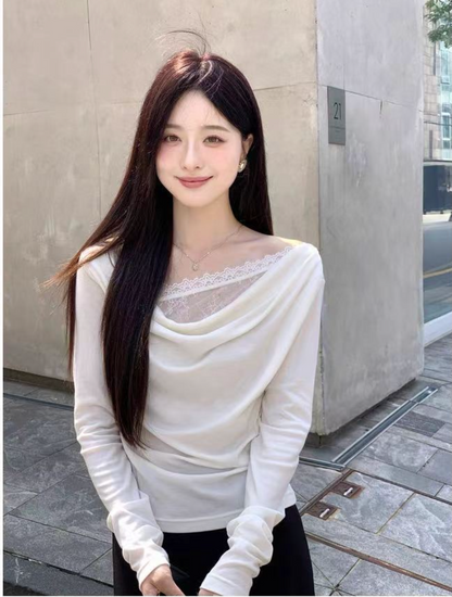 Romantic Muse Illusion Lace Off-Shoulder Top