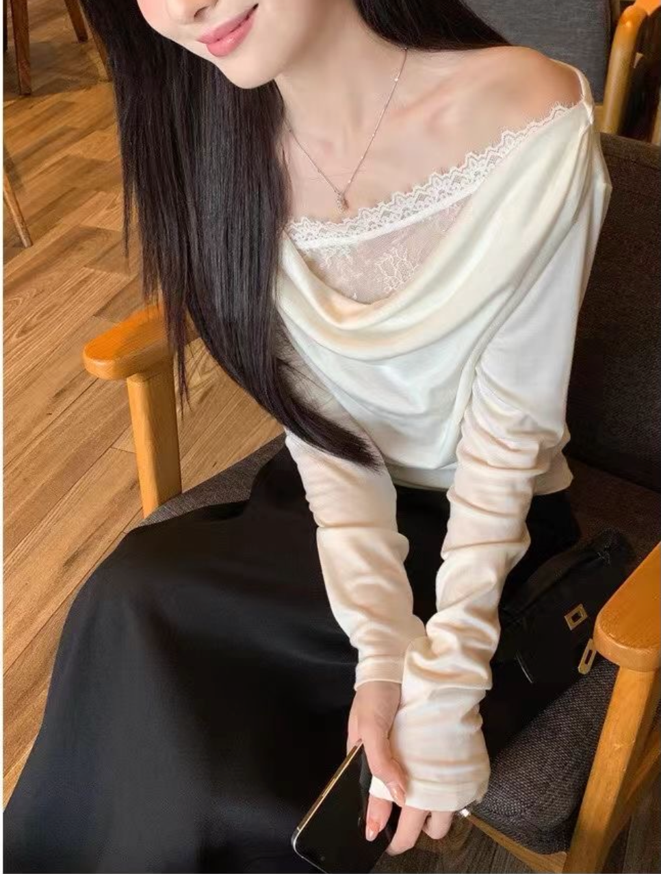 Romantic Muse Illusion Lace Off-Shoulder Top